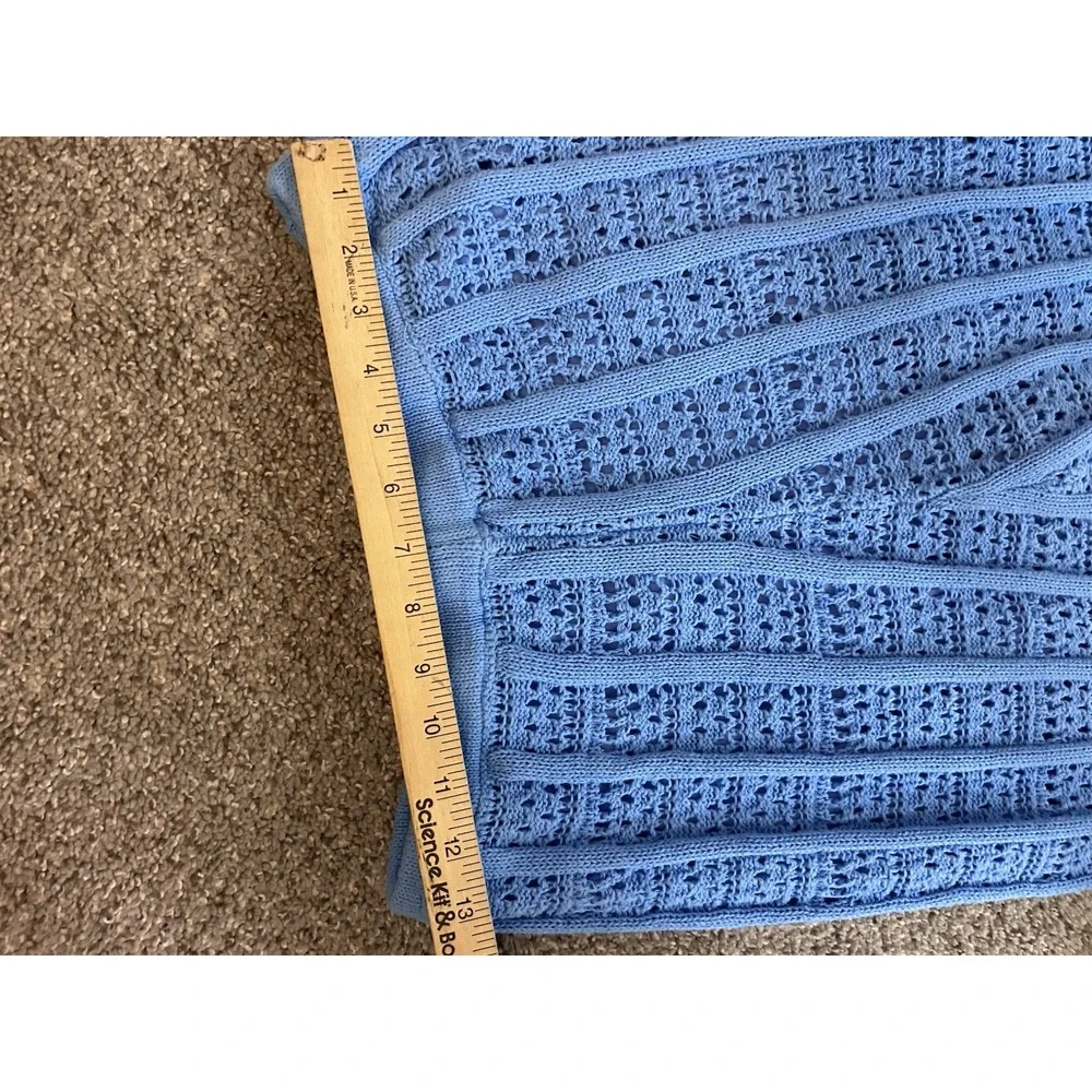 Free People Beach Quinn Crochet Flare Pull On Pants‎ Size S Blue Retro Inspired